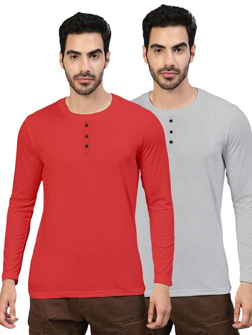 pack of 2 multi colored solid t-shirt - 20368080 -  Standard Image - 0