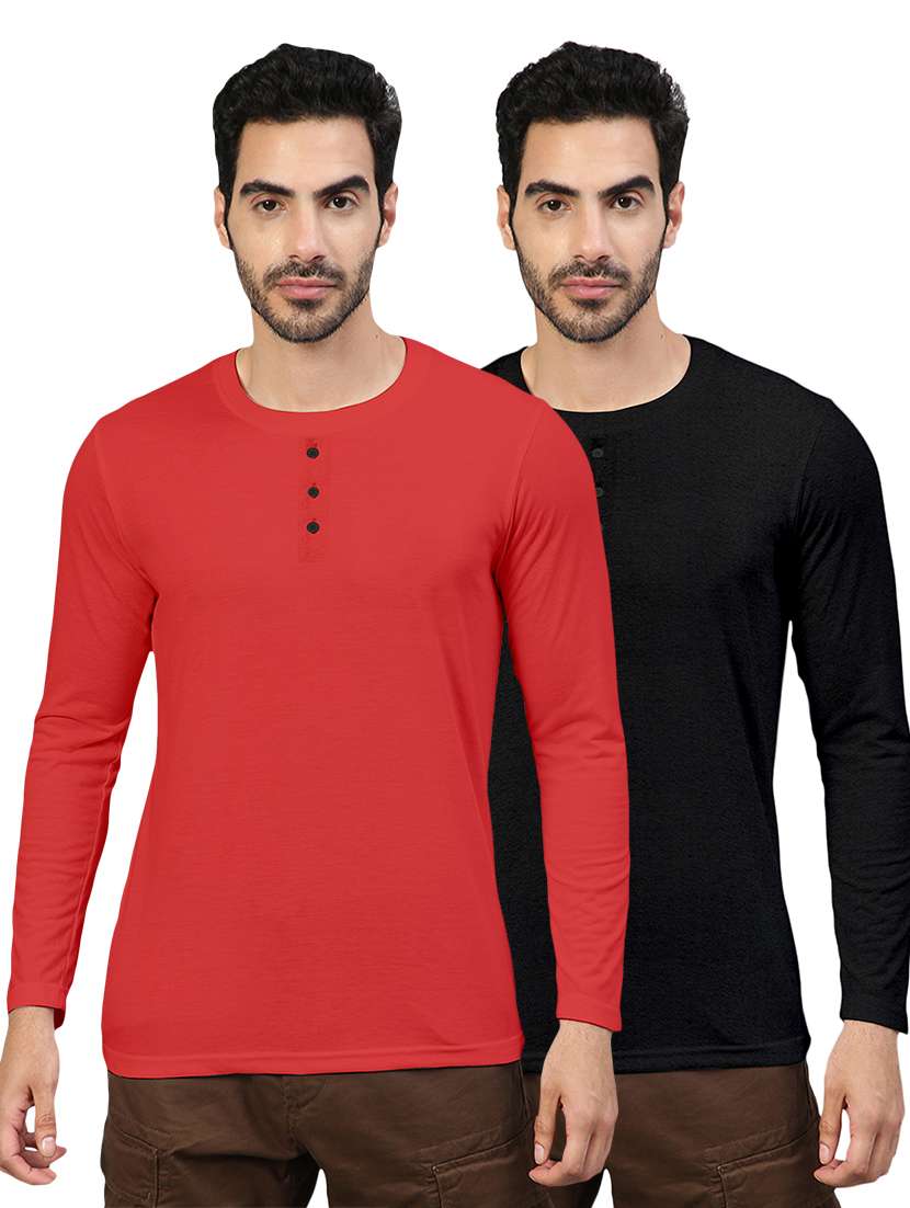 pack of 2 multi colored solid t-shirt