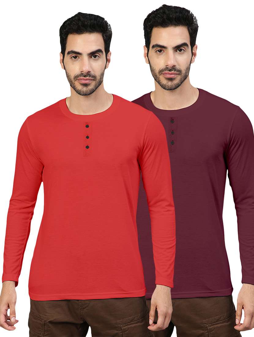 pack of 2 multi colored solid t-shirt