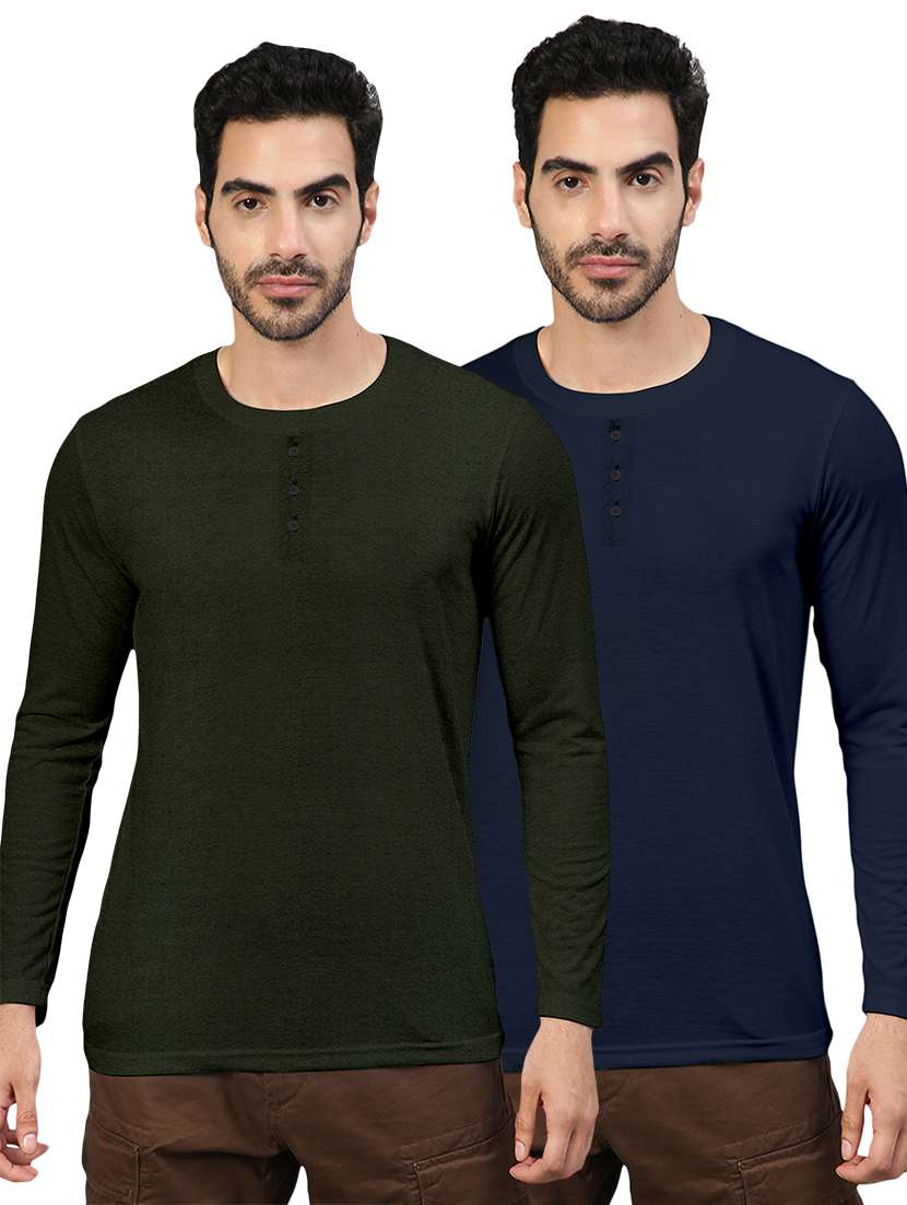 pack of 2 multi colored solid t-shirt