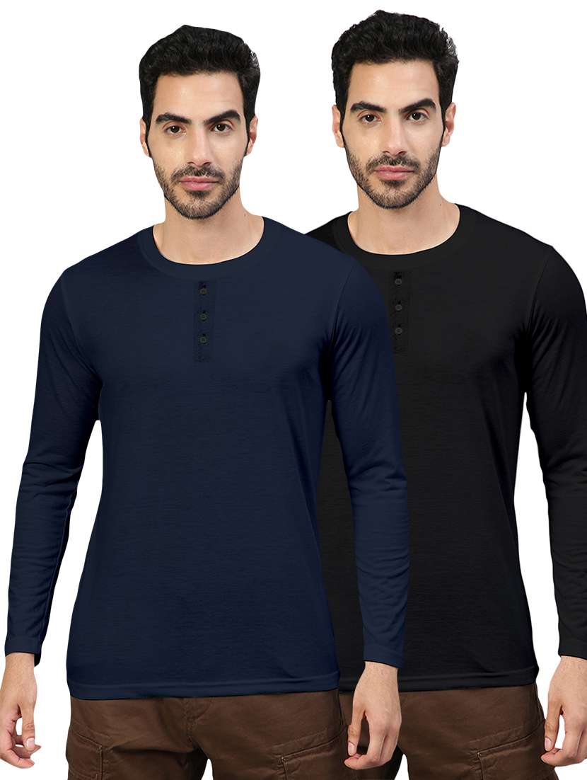 pack of 2 multi colored solid t-shirt