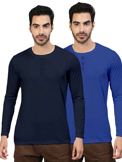 pack of 2 multi colored solid t-shirt - 20368090 -  Standard Image - 0