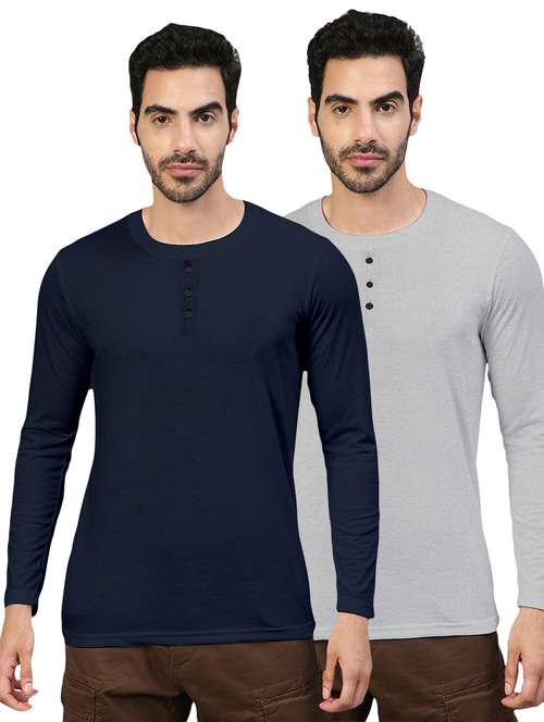 pack of 2 multi colored solid t-shirt - 20368091 -  Standard Image - 0