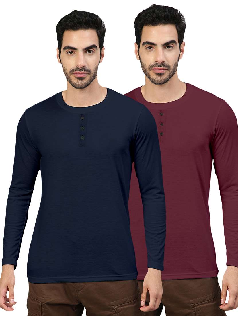 pack of 2 multi colored solid t-shirt