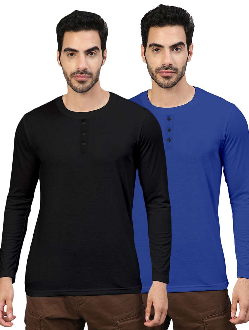 pack of 2 multi colored solid t-shirt