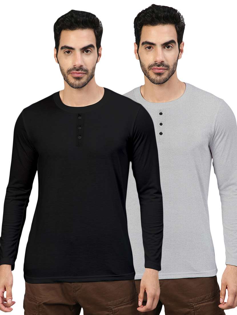 pack of 2 multi colored solid t-shirt