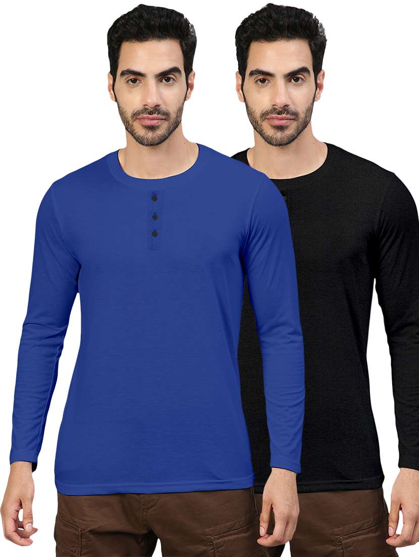 pack of 2 multi colored solid t-shirt