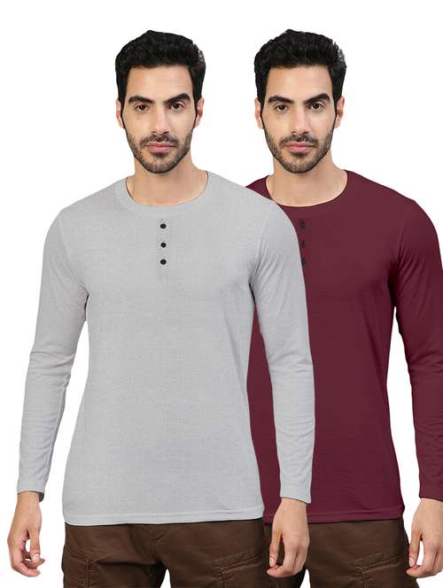 pack of 2 multi colored solid t-shirt - 20368102 -  Standard Image - 0