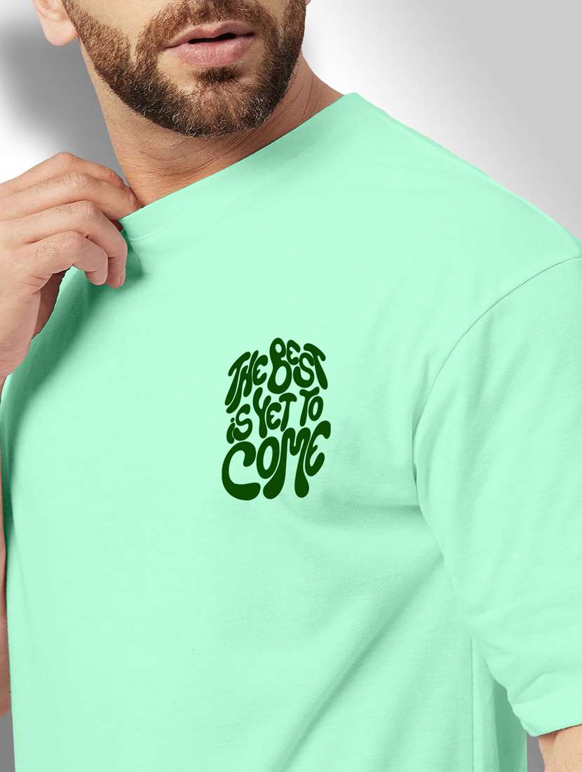 green printed round neck t-shirt - 20368671 -  Standard Image - 3