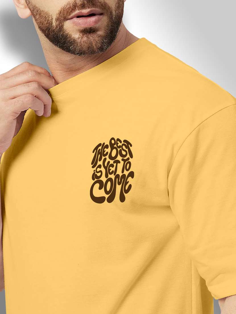 yellow printed round neck t-shirt - 20368672 -  Standard Image - 3