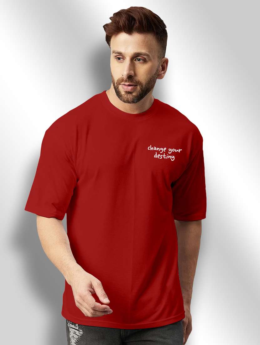 men printed round neck t-shirt