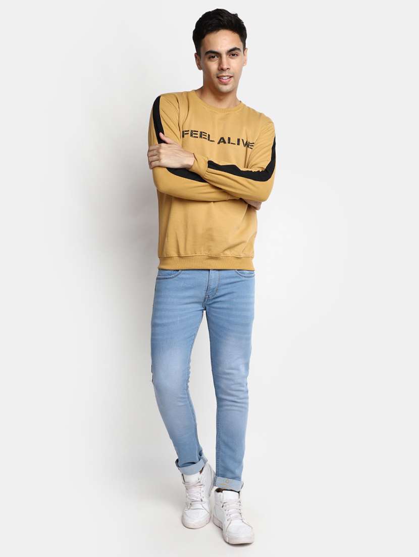 mens chest print sweatshirt - 20368924 -  Standard Image - 3