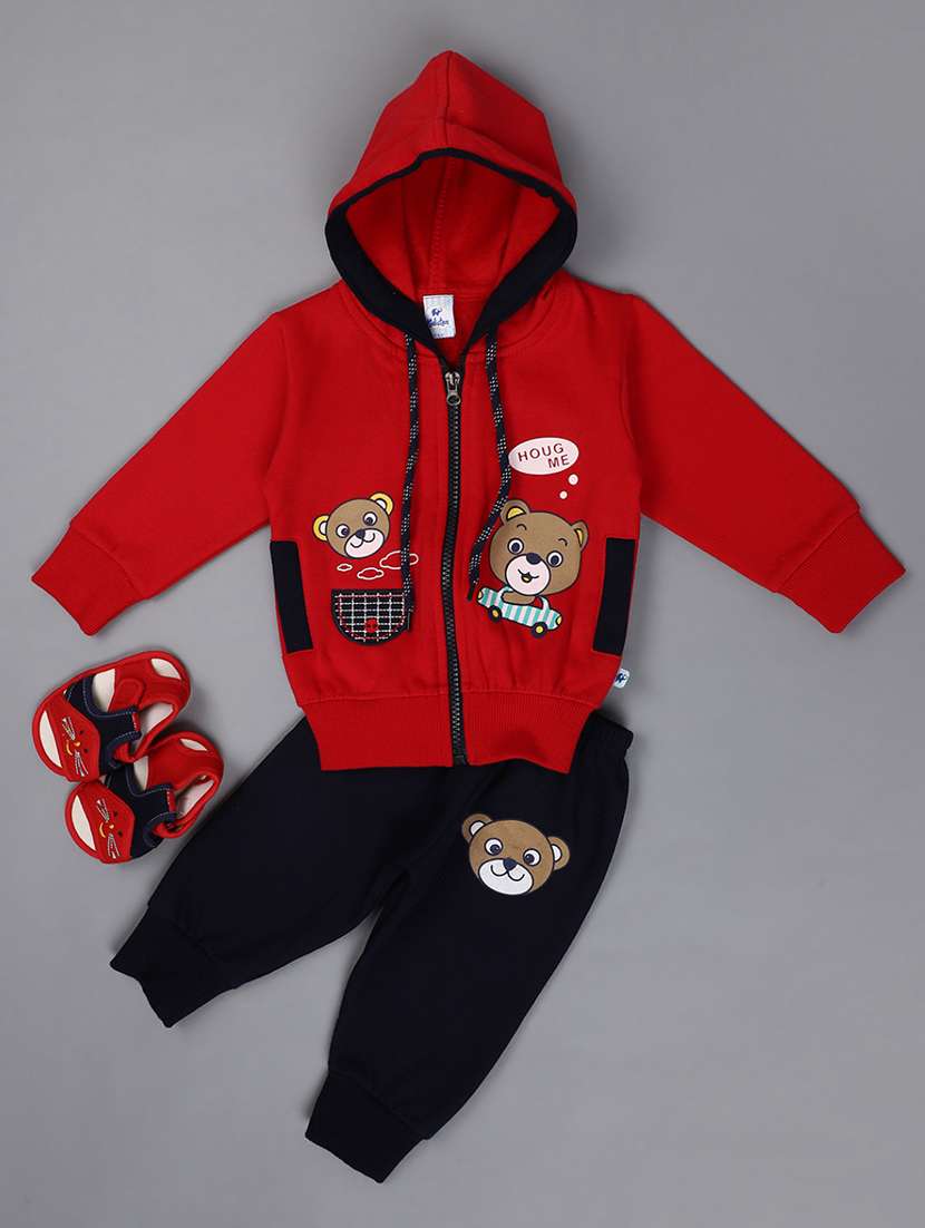 boys graphic printed full length set