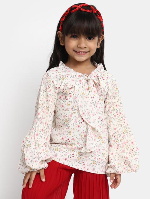 girls tie up neck top - 20373280 - Standard Image - 0