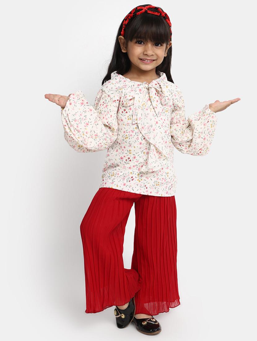 girls tie up neck top - 20373280 - Standard Image - 3
