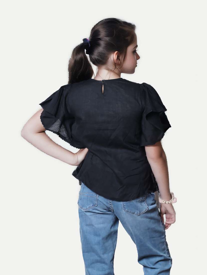 girls round neck top - 20374489 -  Standard Image - 3