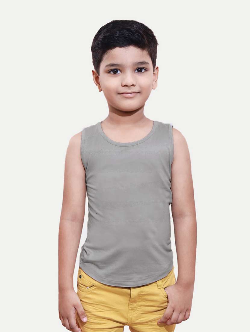 boys grey cotton vest