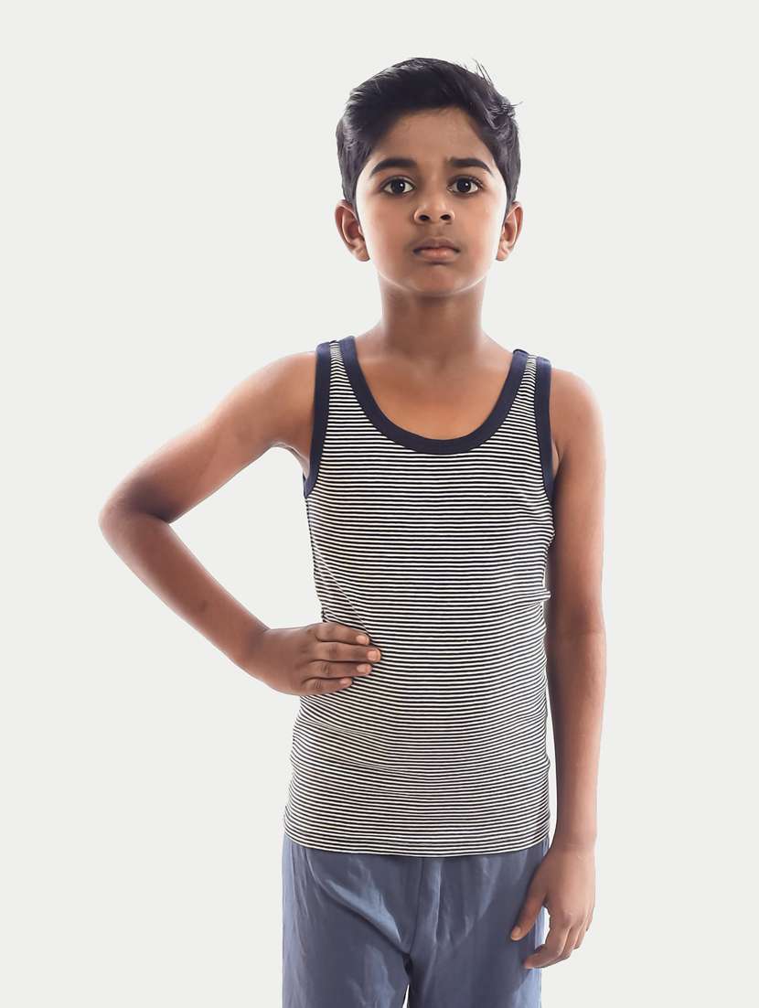 boys striped cotton vest
