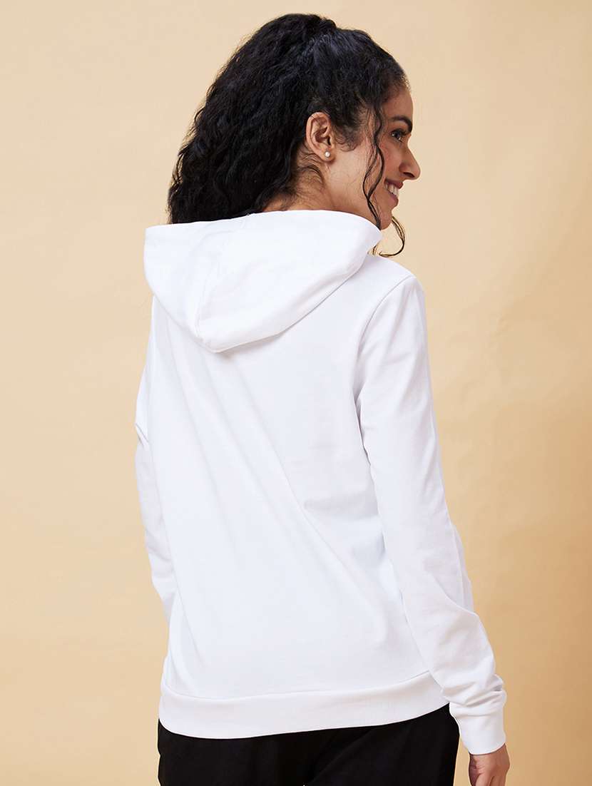 women white cotton front print sweatshirt - 20375063 -  Standard Image - 3