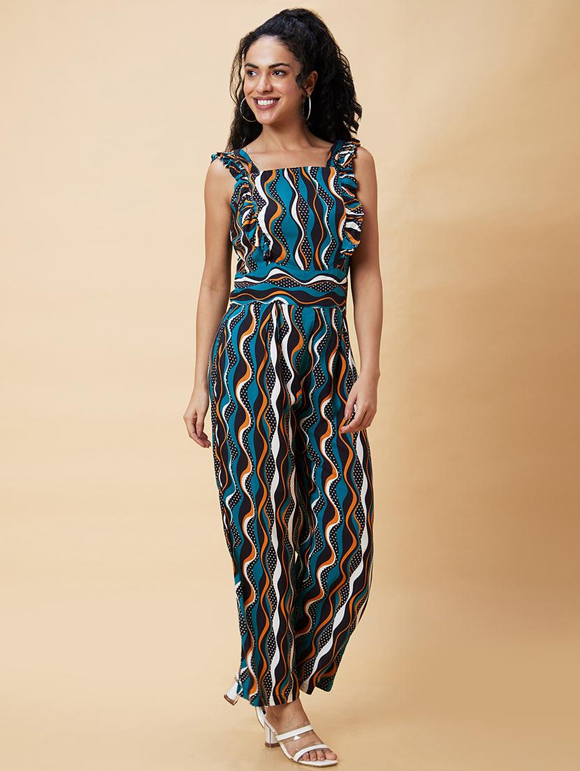 multicolored printed full leg jumpsuit - 20375088 - Zoom Image - 0