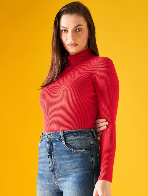 turtle neck solid pullover - 20375275 - Standard Image - 0