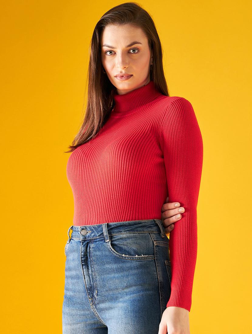 turtle neck solid pullover - 20375275 - Zoom Image - 0