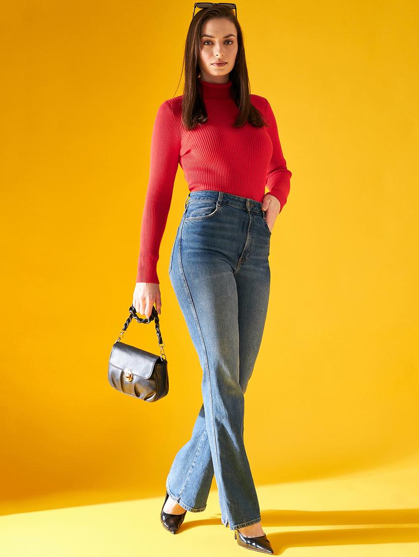 turtle neck solid pullover - 20375275 - Standard Image - 3