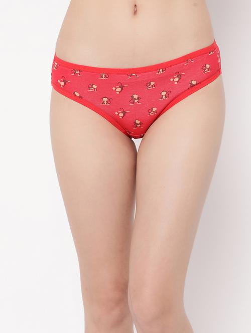 red cotton bikini panty - 20375529 - Standard Image - 0
