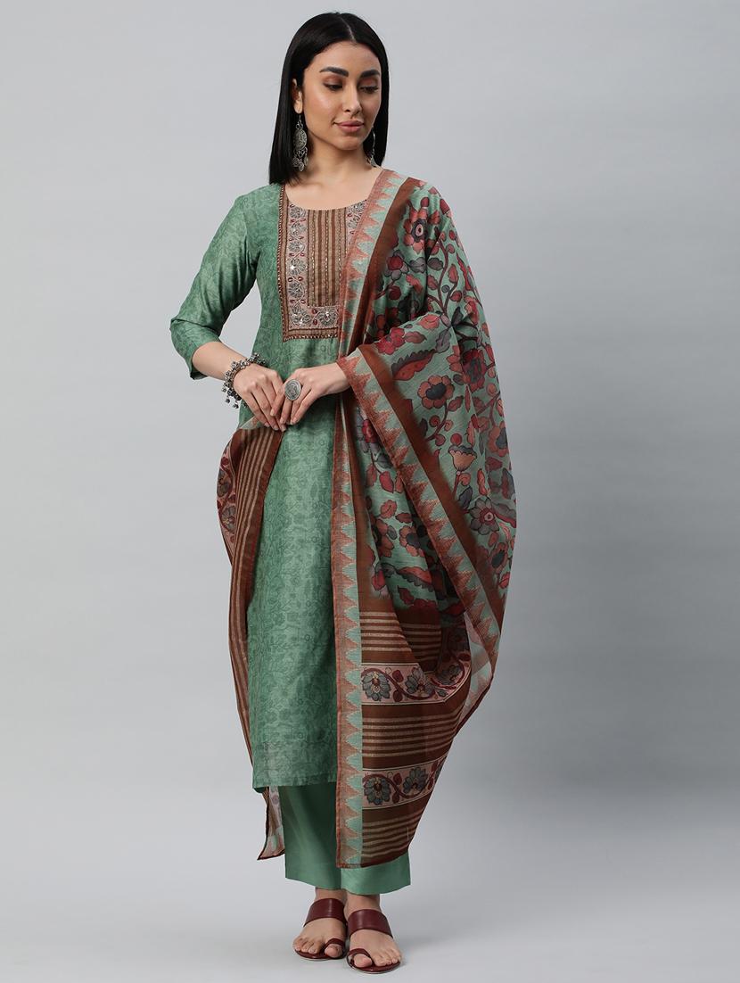 floral unstitched suit set - 20376647 - Zoom Image - 0