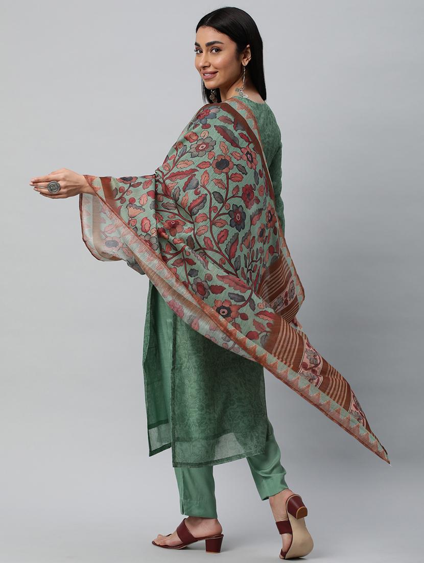 floral unstitched suit set - 20376647 - Standard Image - 3