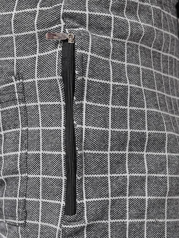 men grey checkered regular fit shorts - 20376745 - Standard Image - 3