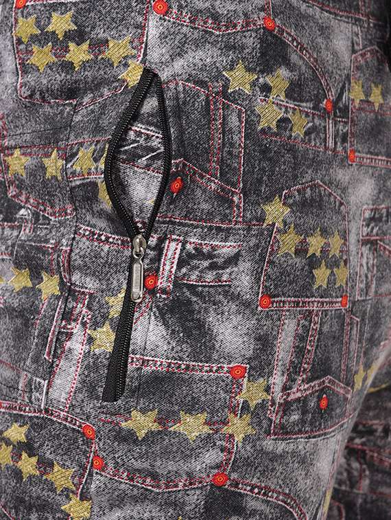 Men Grey Printed Regular Fit Shorts - 20376750 -  Standard Image - 3