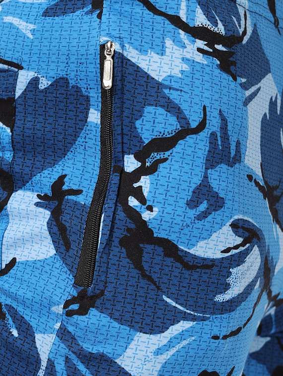 men blue printed regular fit shorts - 20376758 -  Standard Image - 3