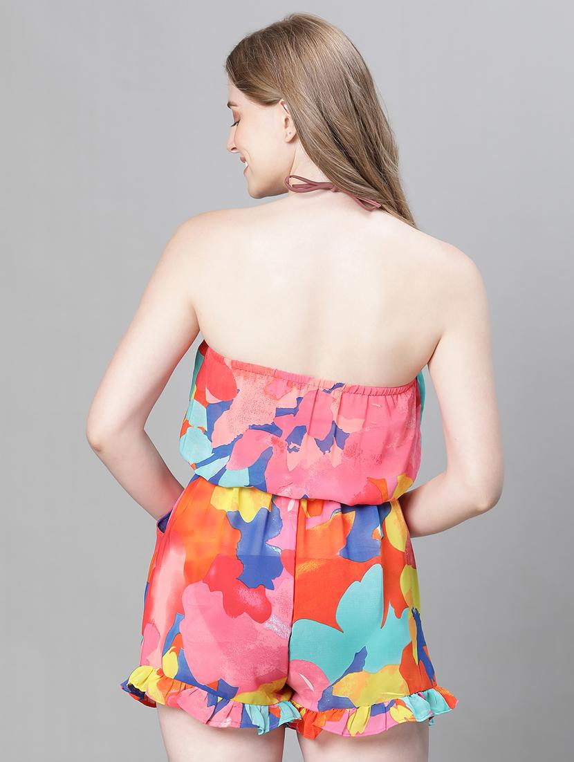 abstract print romper jumpsuit - 20376817 - Standard Image - 3