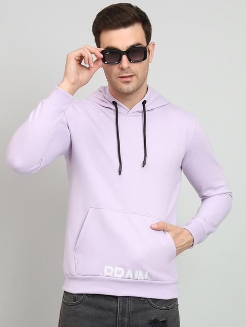 lavender solid hooded sweatshirt - 20377765 - Standard Image - 0