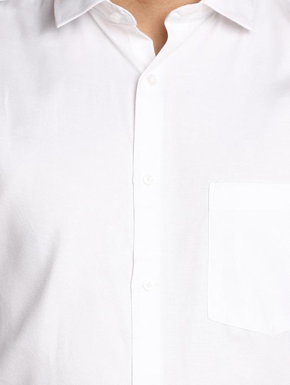 white cotton formal shirt - 20379895 - Standard Image - 3