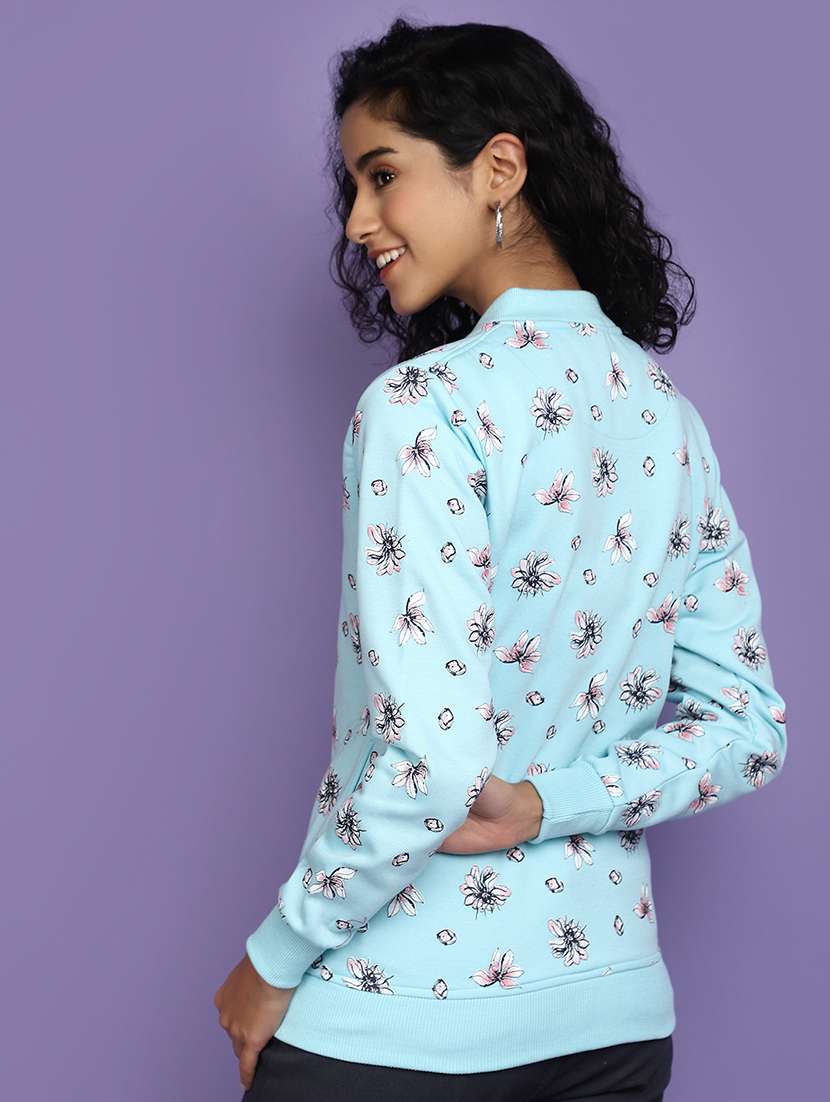 women allover print long sleeve sweatshirt - 20381240 -  Standard Image - 3