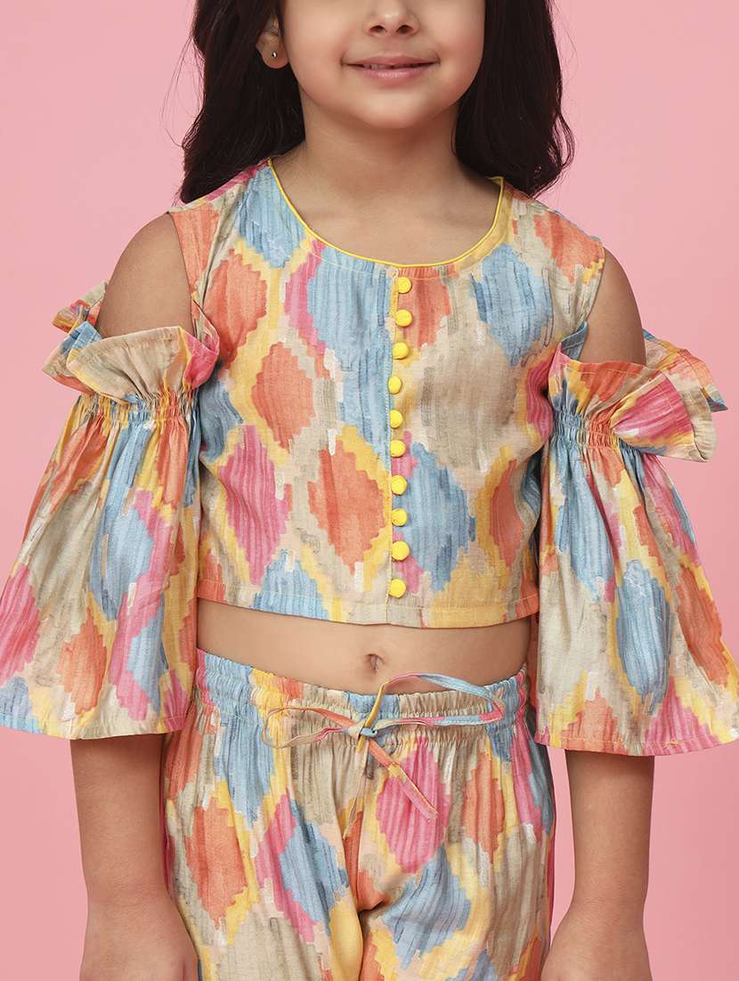 multi colored printed kurta sharara set - 20381551 -  Standard Image - 5