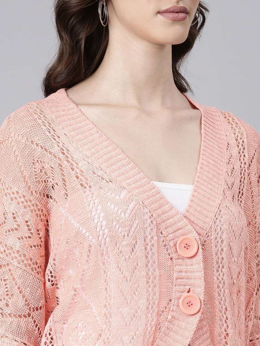 women peach solids regular shrug - 20381728 -  Standard Image - 5