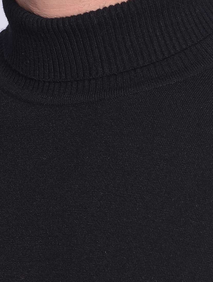 men black turtle neck viscose pullover - 20381803 -  Standard Image - 5