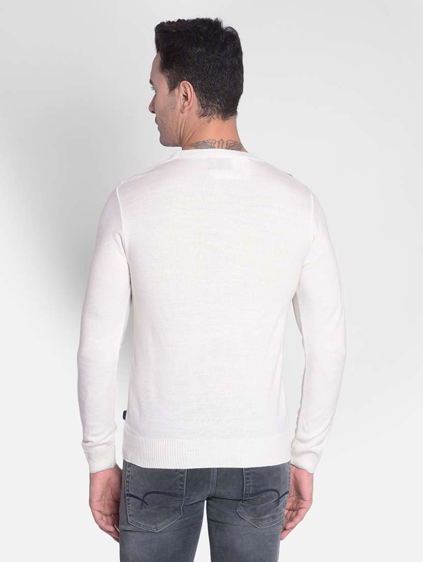 men multi color self design acrylic pullover - 20381804 -  Standard Image - 3