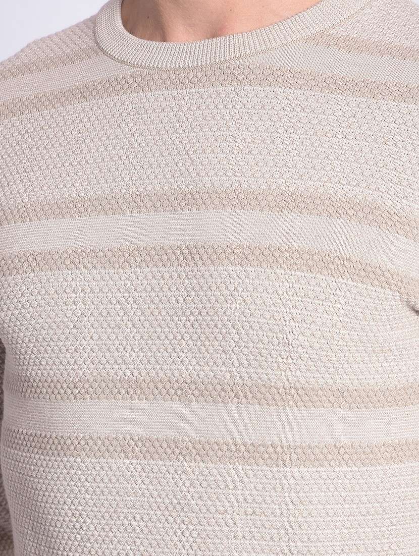 men beige cotton pullover - 20381805 -  Standard Image - 5