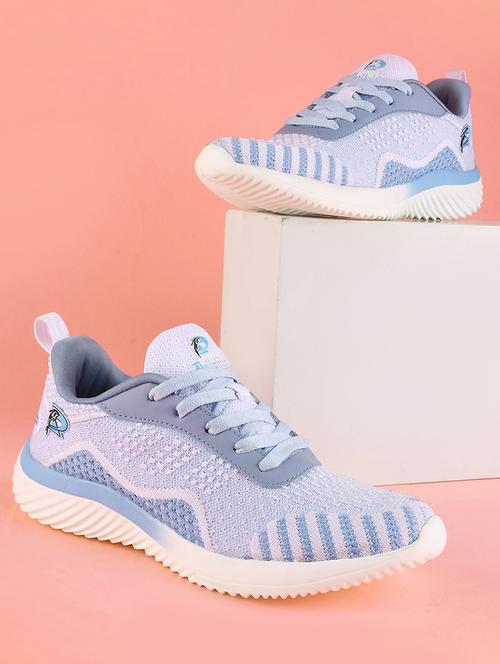 blue flyknit laceup sports shoes - 20381972 -  Standard Image - 0