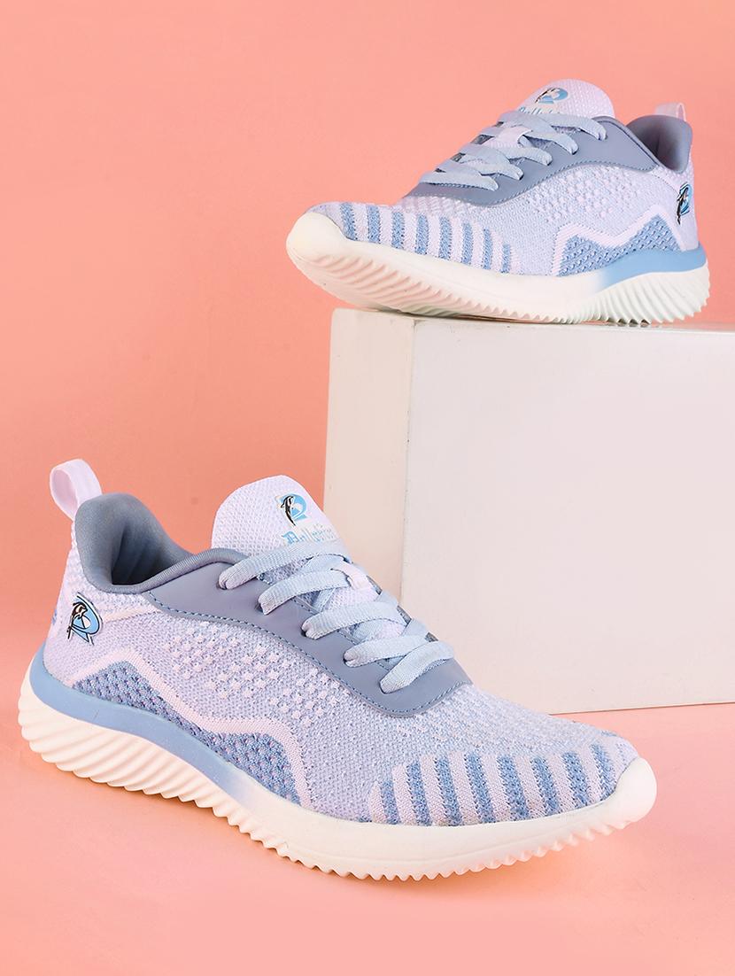 blue flyknit laceup sports shoes - 20381972 -  Zoom Image - 0
