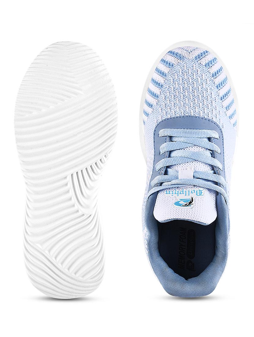 blue flyknit laceup sports shoes - 20381972 - Standard Image - 5