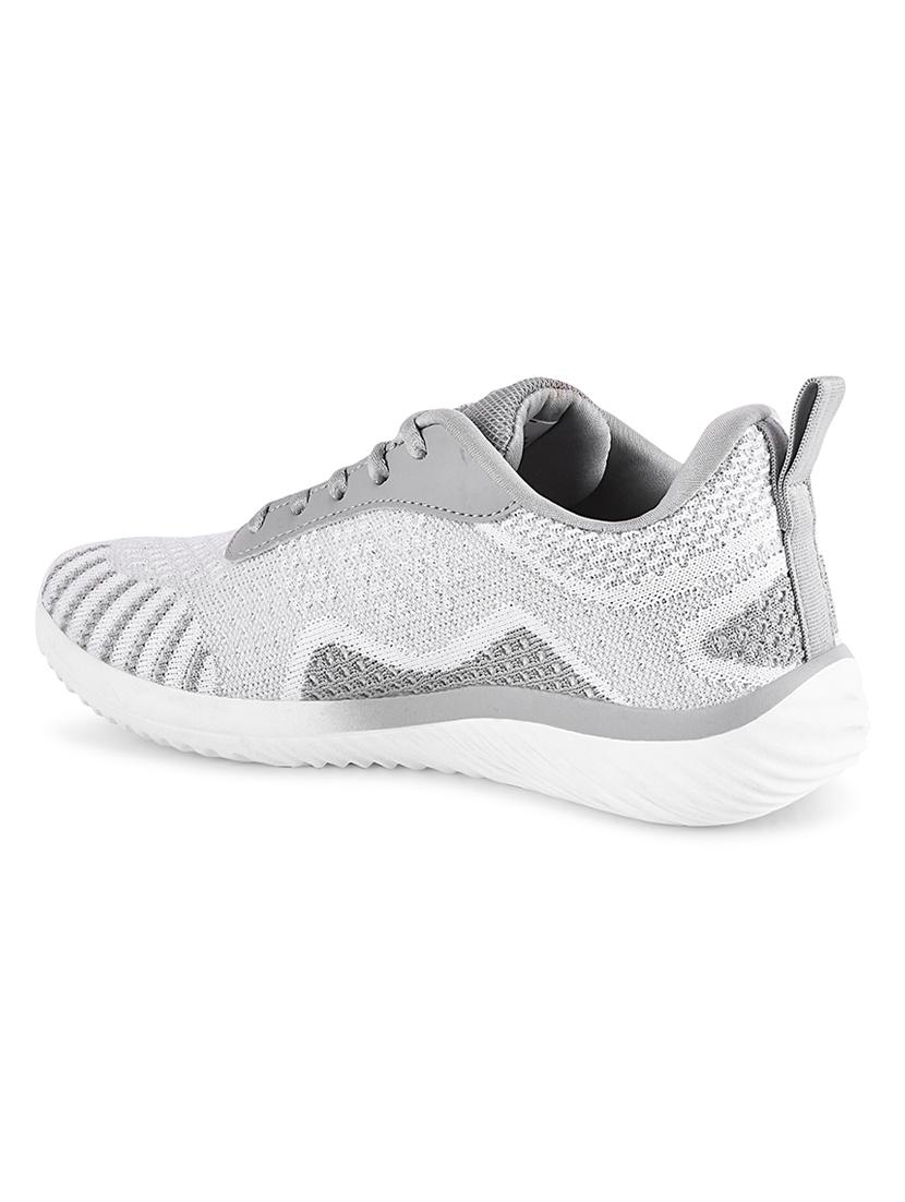 grey flyknit laceup sports shoes - 20381973 - Standard Image - 3