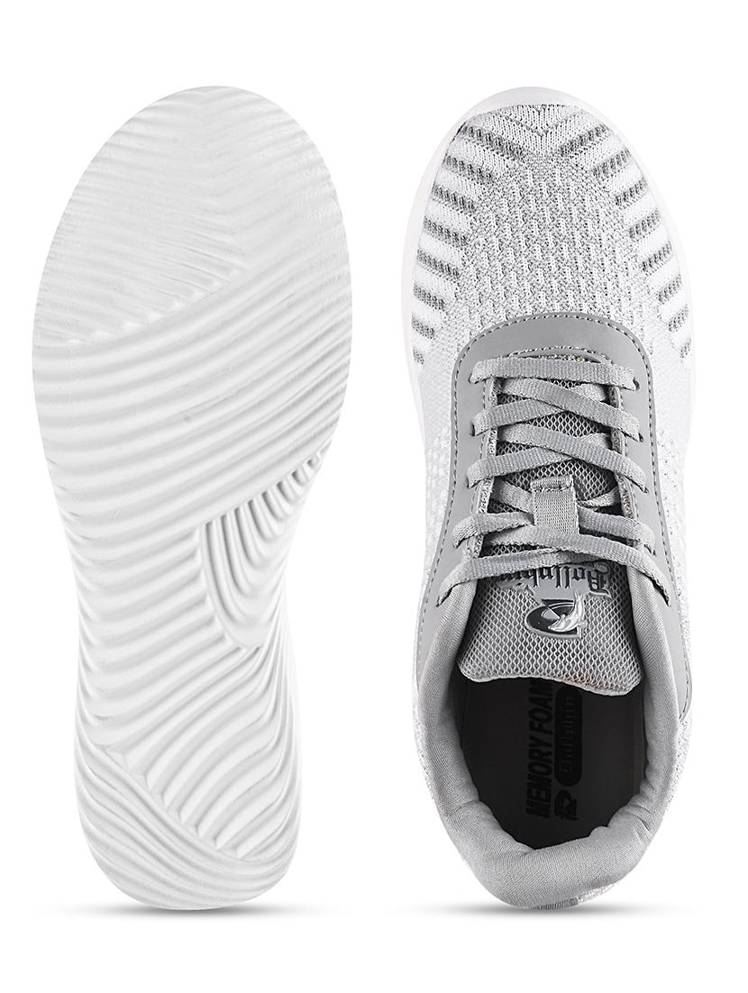 grey flyknit laceup sports shoes - 20381973 - Standard Image - 5