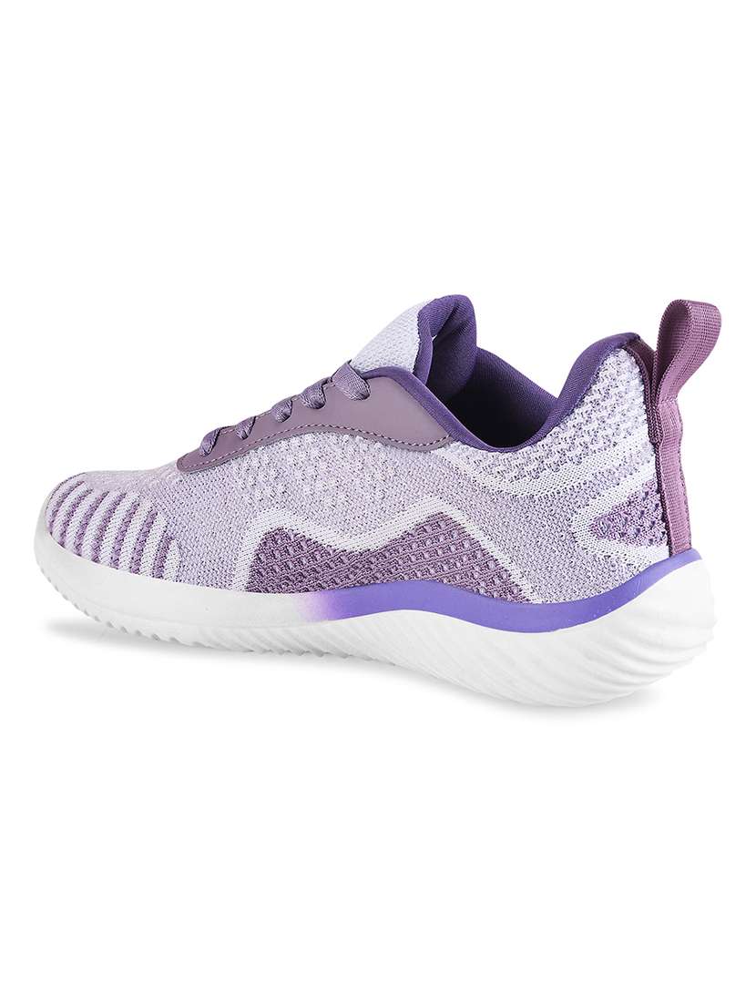 purple flyknit laceup sports shoes - 20381974 -  Standard Image - 3