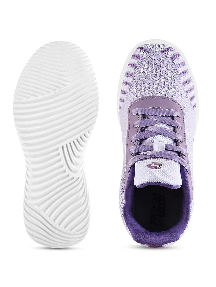purple flyknit laceup sports shoes - 20381974 -  Standard Image - 5