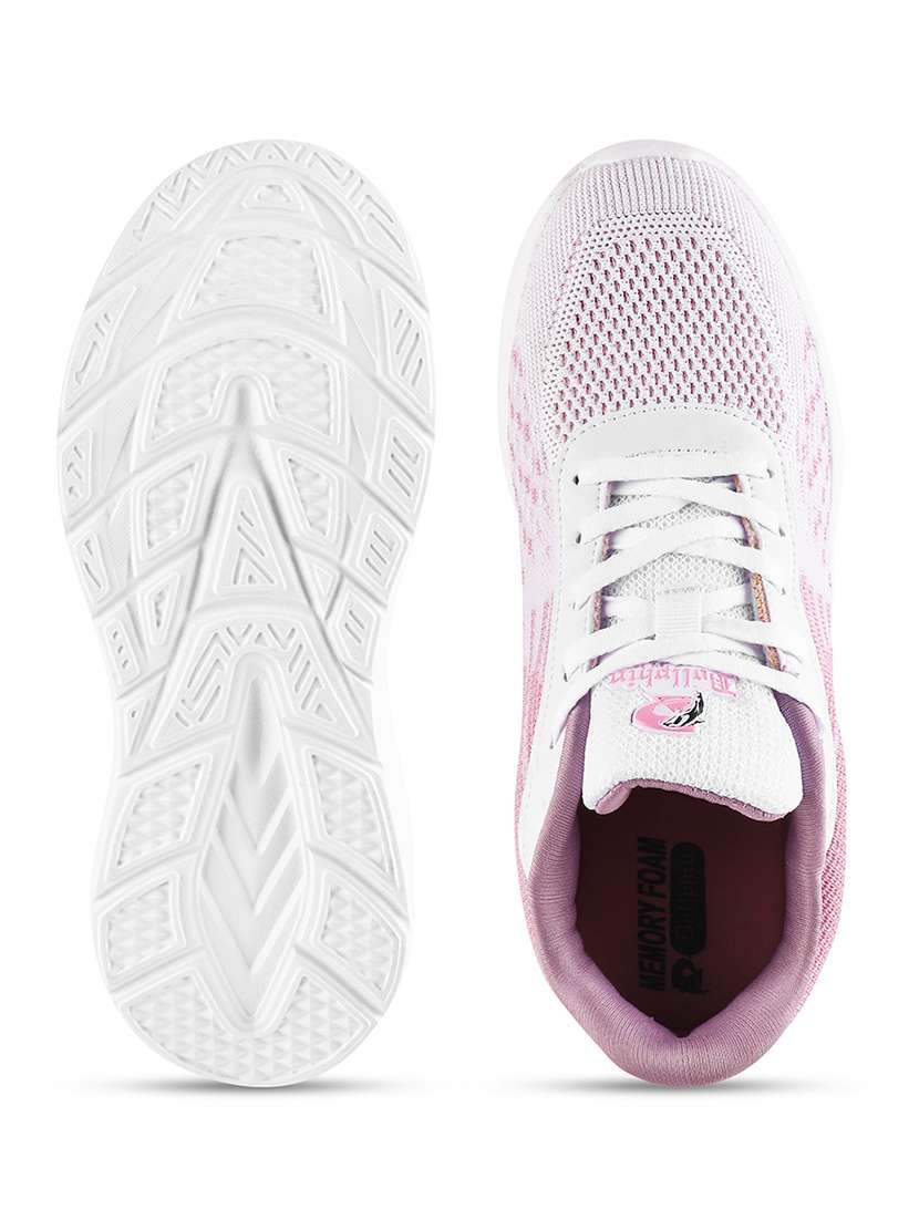 pink flyknit laceup sports shoes - 20381978 -  Standard Image - 5